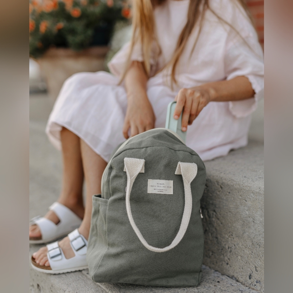 Trois Fois Par Jour Sage Green Lunch Bag